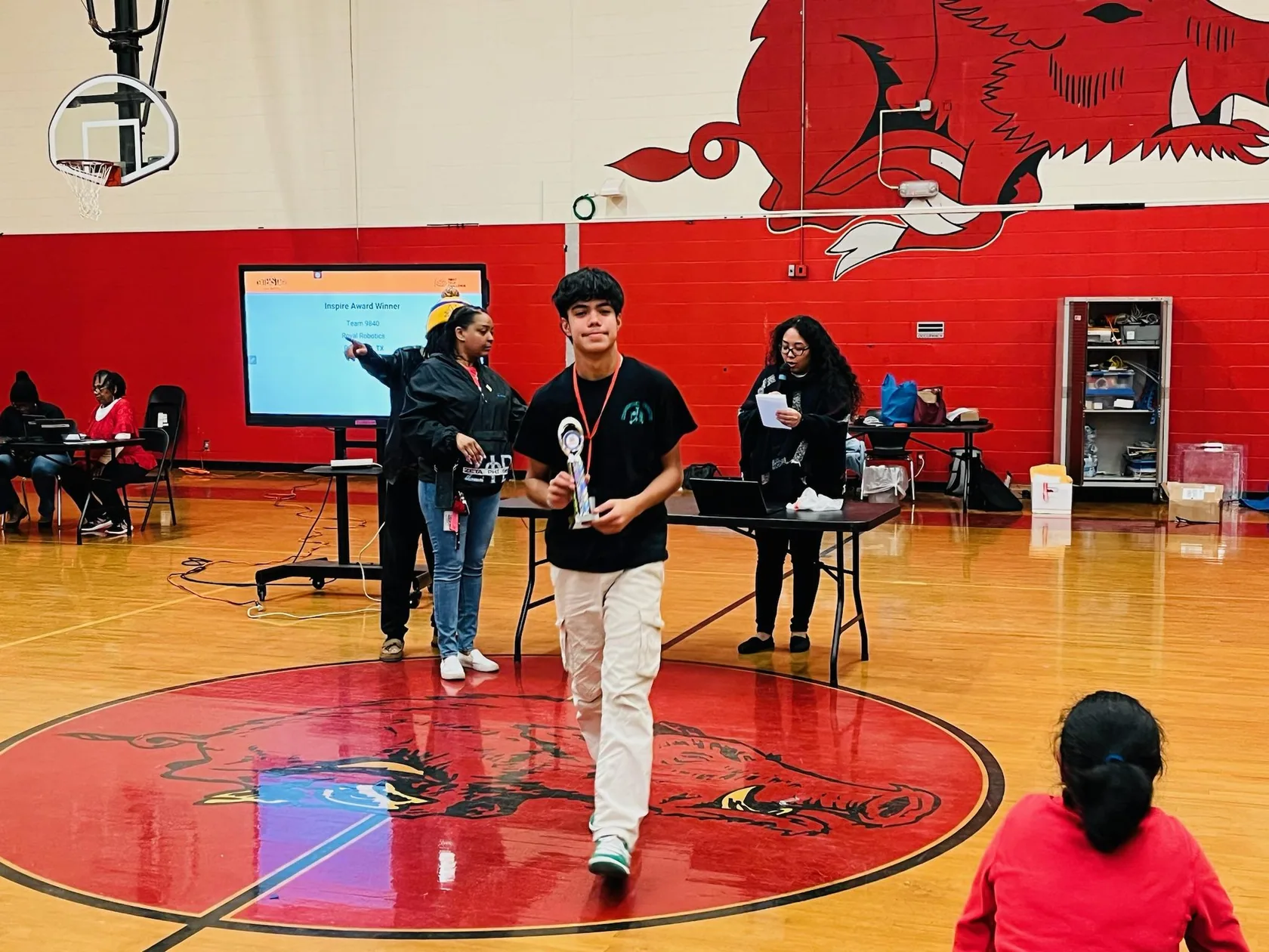 Award ceremony at a FIRST event