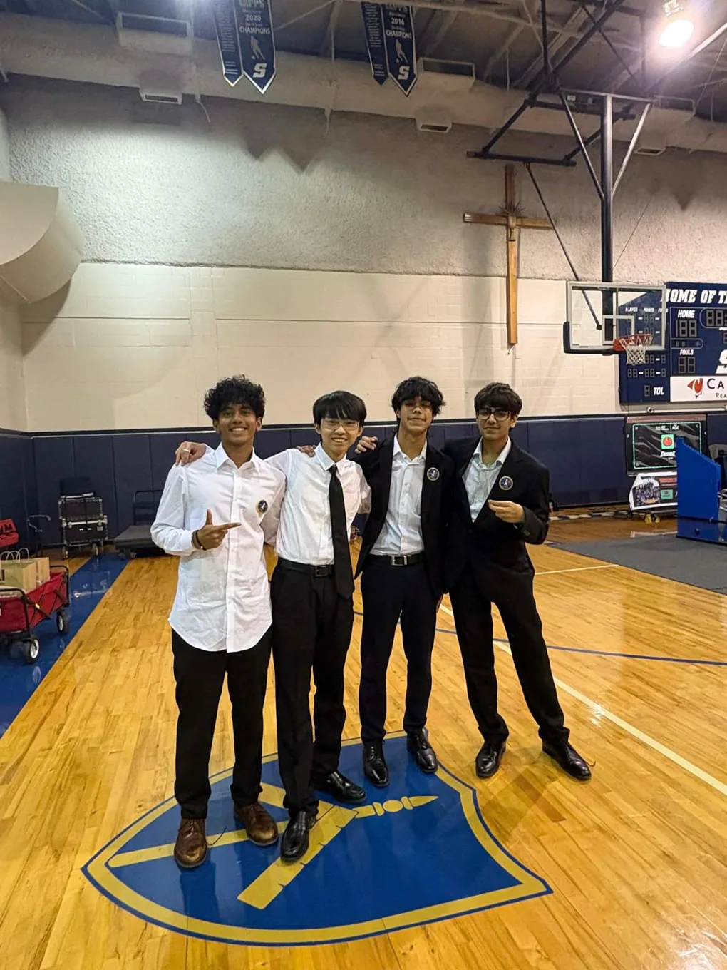 Competition season teammates posing together