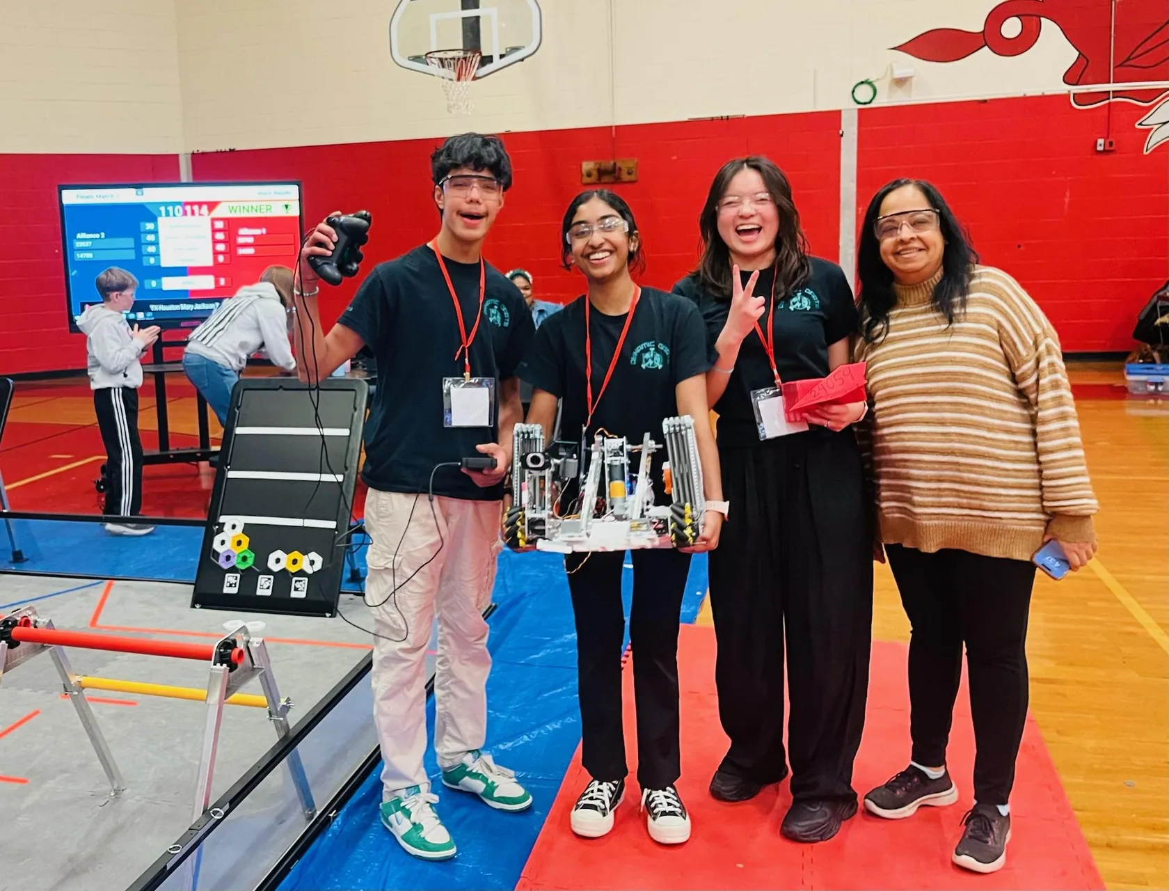 Dynamic Darts posing at competition